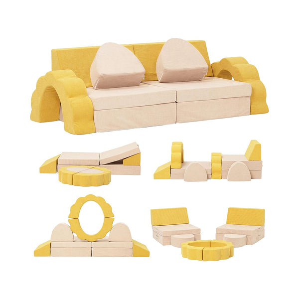Kids Couch 10PCS Toddler Couch, Modular Kids Play Couch for Playroom, Multifunctional Foam Kids Sofa for Playing Creating, Imaginative Convertible Play Couch for Boys Girls, Toddler Sofa Indoor chinaatoday