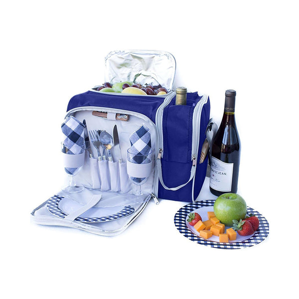 Deluxe 2Person Insulated Picnic Basket with Complete Set BEJUSTSIMPLE