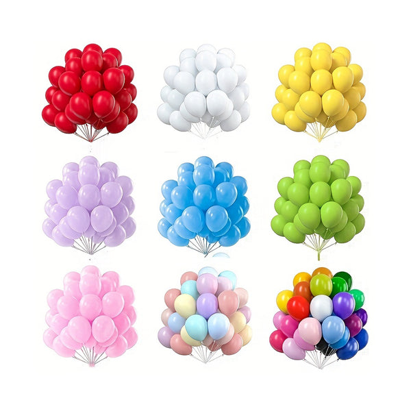 50pcs Colorful 5 Balloons With Ribbon - Perfect For Birthday Parties, Baby Showers,Halloween And Christmas Gift For Boys And Girls Christmas, Halloween, Thanksgiving Day Gift chinaatoday