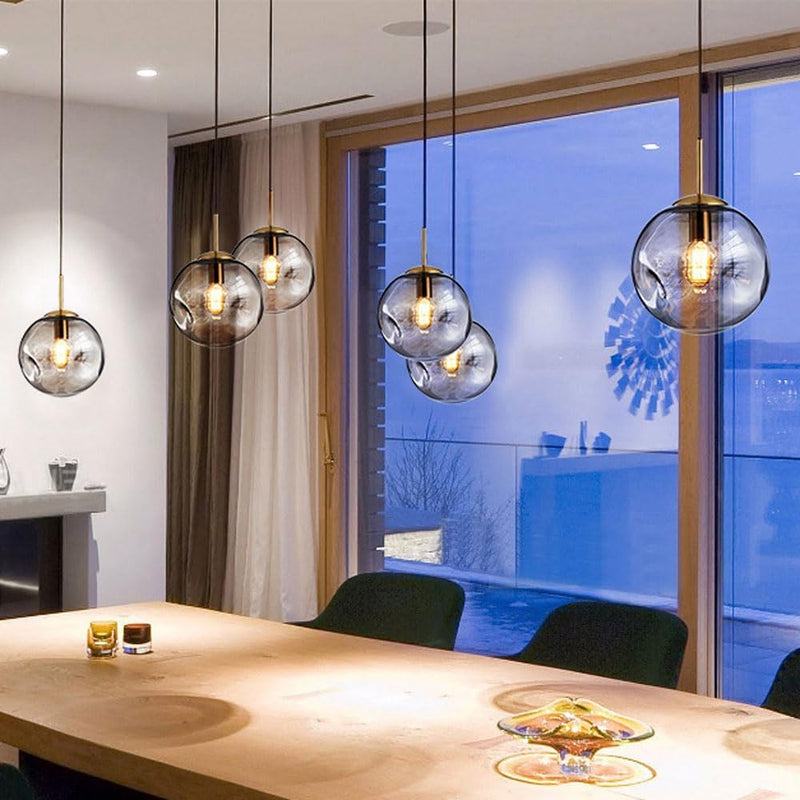 Nordic Spherical Glass Pendant Lamp