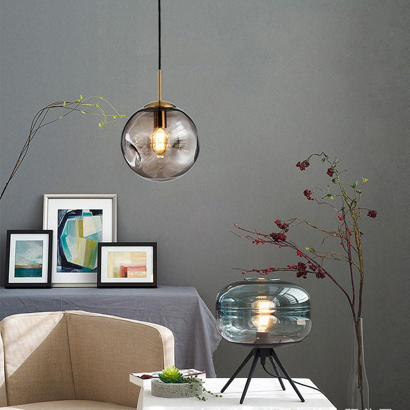 Nordic Spherical Glass Pendant Lamp