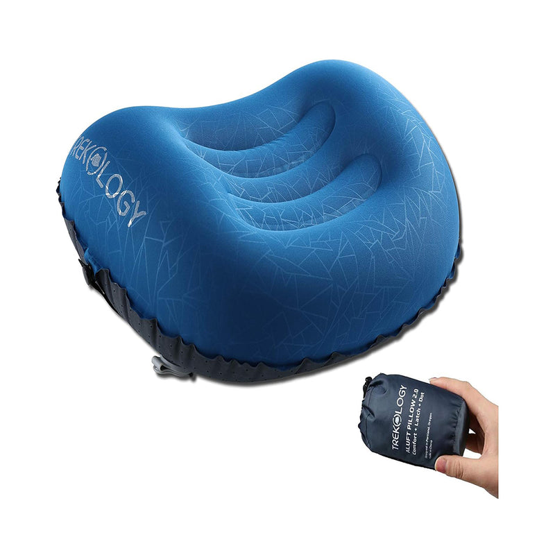 TREKOLOGY Ultralight Inflatable Camping Travel Pillow - ALUFT 2.0 Compressible, Compact, Comfortable, Ergonomic Inflating Pillows for Neck & Lumbar Support While Camp, Hiking, Backpacking chinaatoday