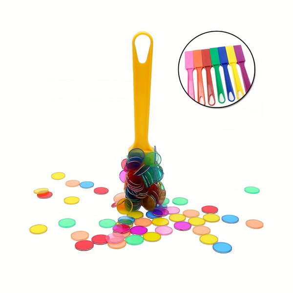 Baby Educational Toys Magnetic Stick Horseshoe Magnet With Metal Circle Transparent Piece Colorful Small Round Piece Kindergarten Physical Magnetic Teaching Aids Hand Eye Coordination Toys chinaatoday