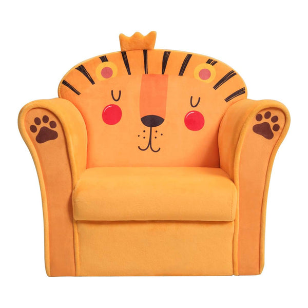 Costzon Kids Sofa, Children Armrest Chair with Pattern, Toddler Furniture w/Sturdy Wood Construction for Boys & Girls, Armrest Couch for Preschool Children, Lightweight Children Sofa Chair (Lion) chinaatoday