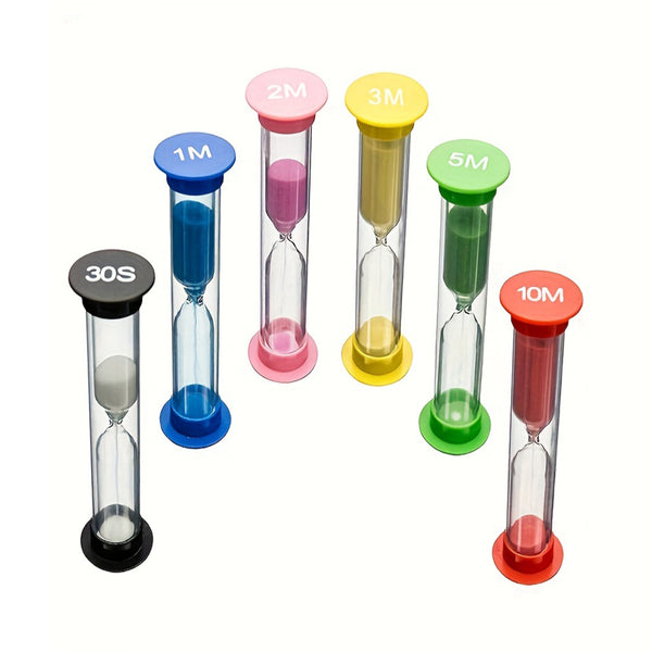 6pcs, Montessori Toy Hourglass - 6-Color Classroom Game Clock Timer-Anti-Drop & Fun! chinaatoday