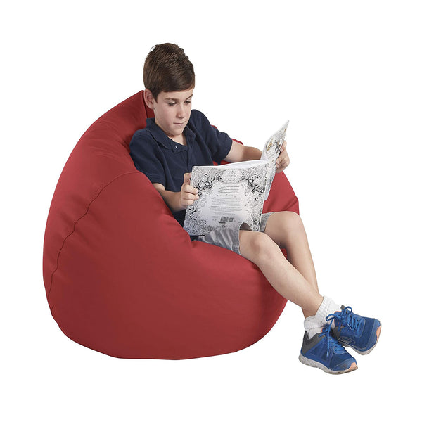 Factory Direct Partners 10478-RD SoftScape Classic 35" Junior Bean Bag Chair, Furniture for Kids - Red chinaatoday
