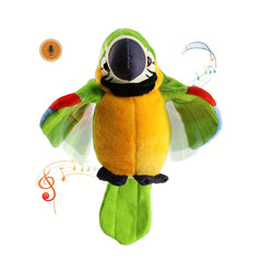 Talking Parrot Plush Toy: 9'' Interactive Stuffed Animal Waving Wings & Repeating What You Say - Best Xmas Gift For Kids! Halloween decor, thanksgiving, Christmas gift chinaatoday