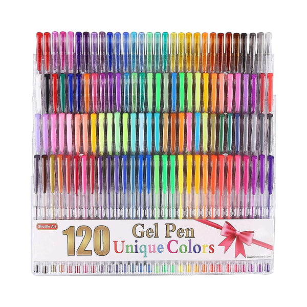 Shuttle Art 120 Unique Colors (No Duplicates) Gel Pens Gel Pen Set for Adult Coloring Books Art Markers chinaatoday