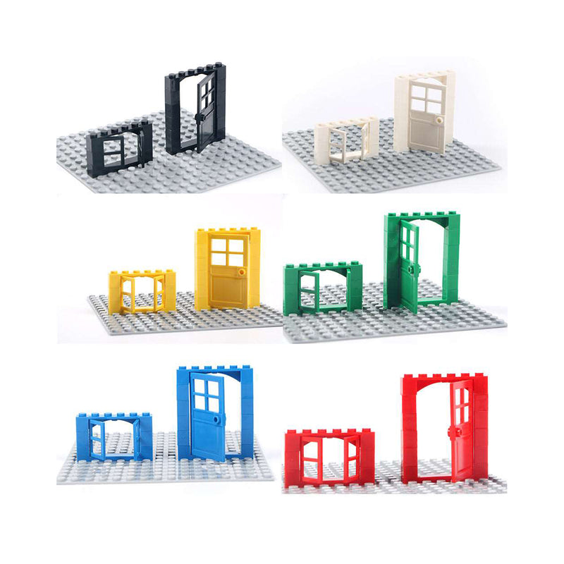 102pcs Door Window Brick Bulk DIY House Building Blocks Bricks Toys, City Architect For Children Educational chinaatoday