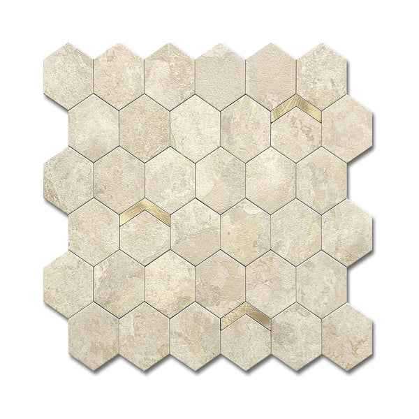 VAOVI Peel and Stick Backsplash Tile,Backsplash Tile for Kitchen Peel and Stick Wall Panels Hexagon Marble Tile(10pcs,Beige Gold) chinaatoday