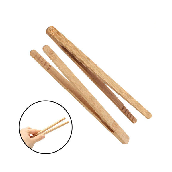 2pcs, Bamboo Food Clips, Wooden Kitchen Clips, Ice Clips, Fruit Clips, Serving Tongs, Barbecue Tongs, Salad Servers, Buffet Tongs, Multipurpose Wooden Food Tongs For Party, Wedding, Buffet, Kitchen Utensils, Kitchen Supplies, Back To School Supplies chinaatoday