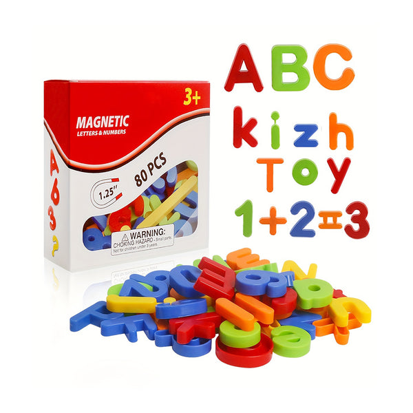 Magnetic Letters And Numbers For Educating Kids Plastic Alphabet Fridge Magnets ABC Words Numbers Educational Learning Toys Spelling Counting Uppercase Lowercase ( 80PCS ) ,Halloween,Christmas gift chinaatoday