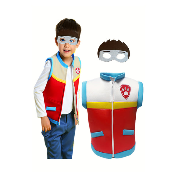 Boy's Anime Character Cosplay Vest & Eye Mask Set, Kid's Dress Up Outfit For Halloween Party Performance chinaatoday