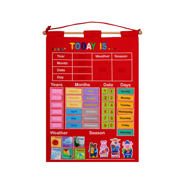 Prepare for Kindergarten: Cloth English Word Calendar for Toddlers chinaatoday