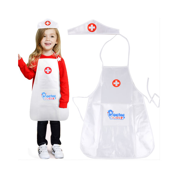 Kids Halloween Clothes, Toddler Baby Physician  White Coat Occupational Role Performing Dress, Kindergarten Play Home Game Nurse Costume For Boys And Girls chinaatoday