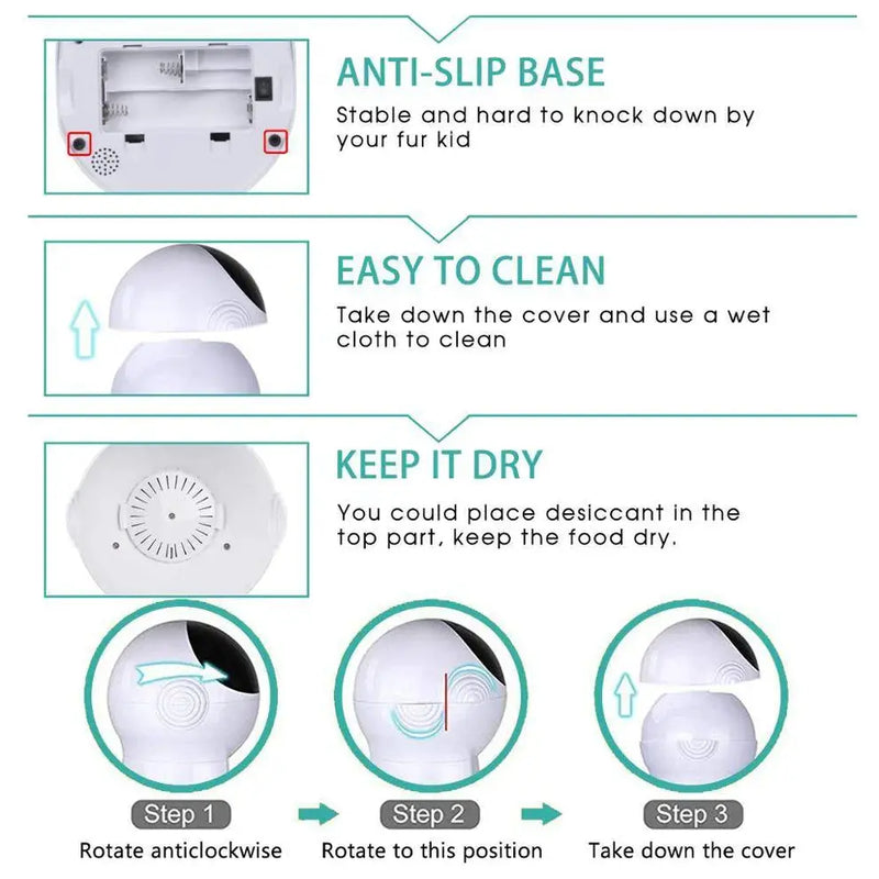 Automatic Pet Feeder With Voice Record Bowl - BEJUSTSIMPLE