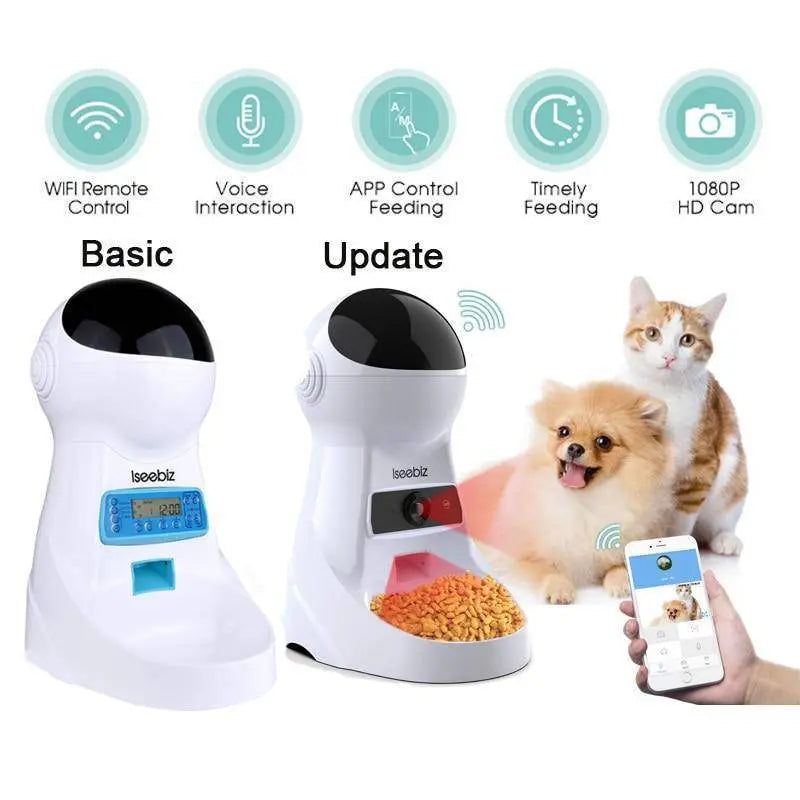 Automatic Pet Feeder With Voice Record Bowl - BEJUSTSIMPLE