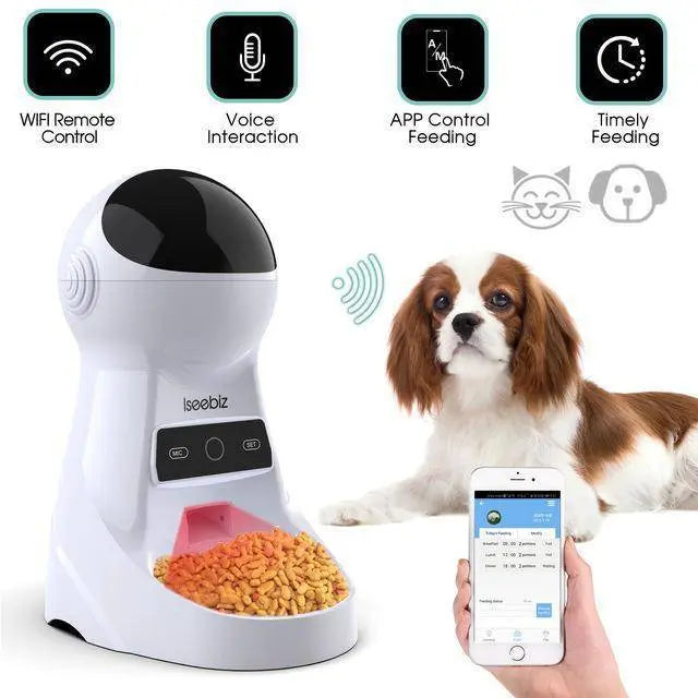 Automatic Pet Feeder With Voice Record Bowl - BEJUSTSIMPLE