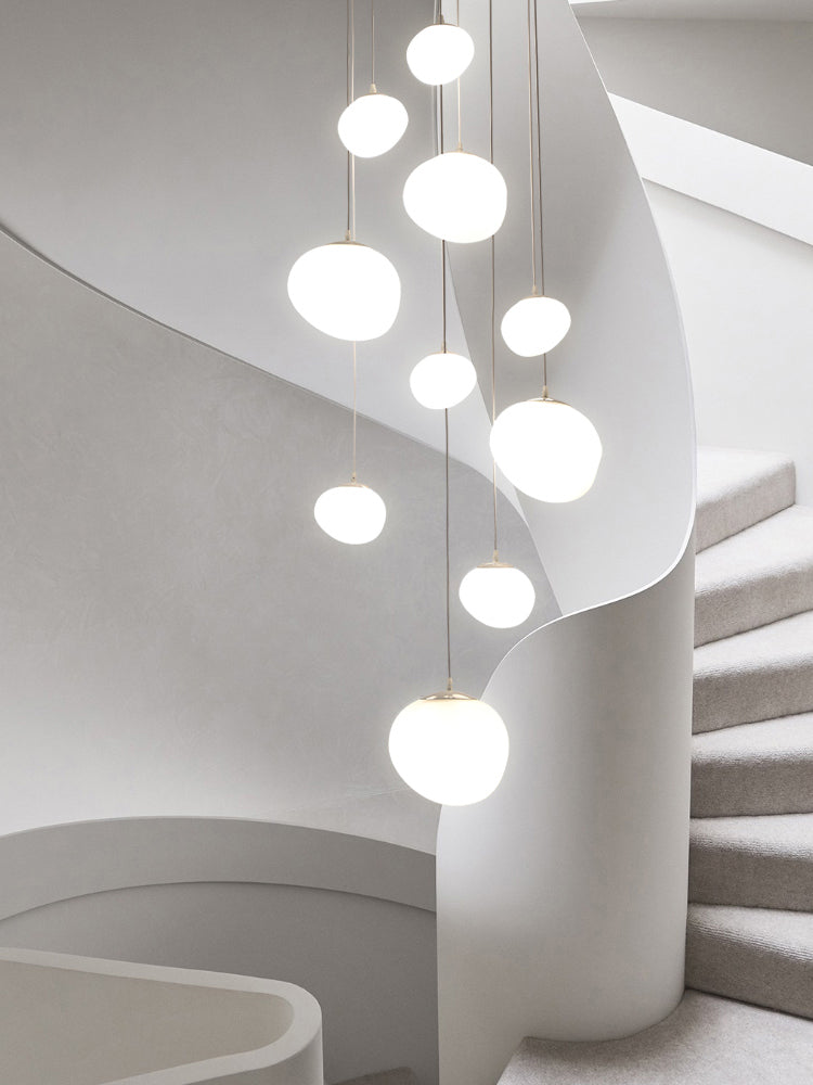 Nordic Stellar Stones Pendant Light for Staircase