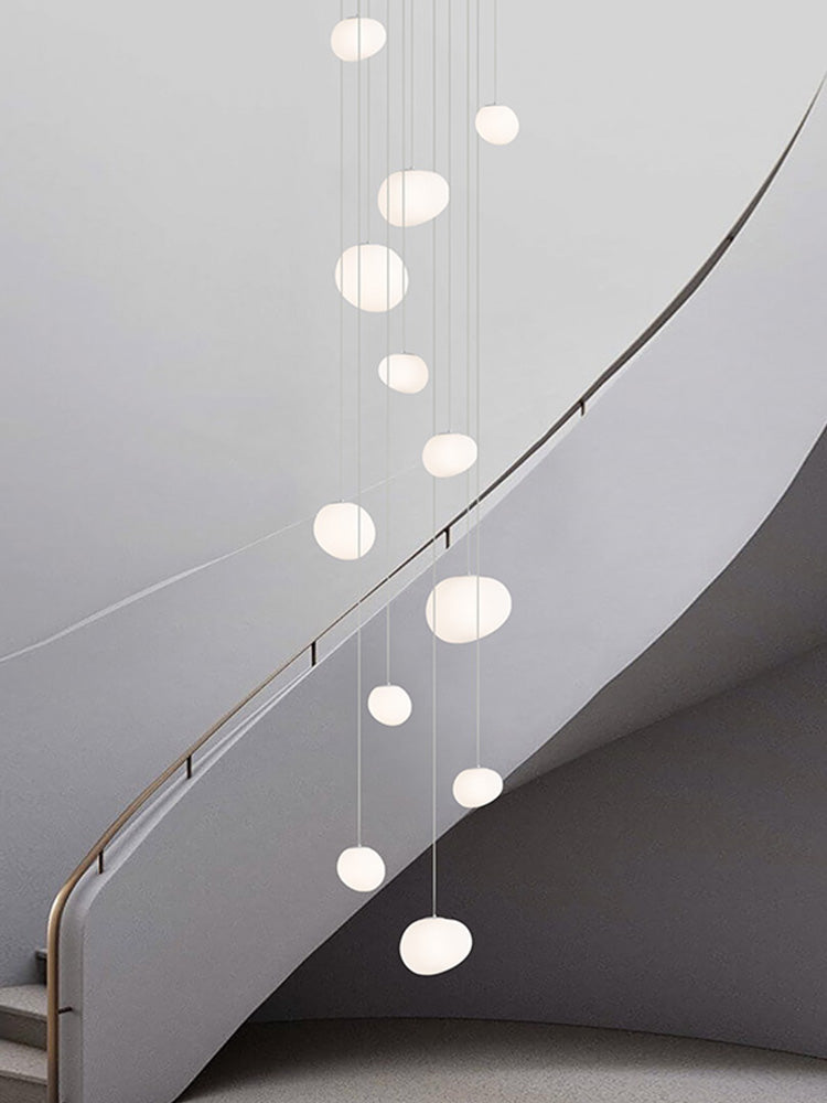 Nordic Stellar Stones Pendant Light for Staircase