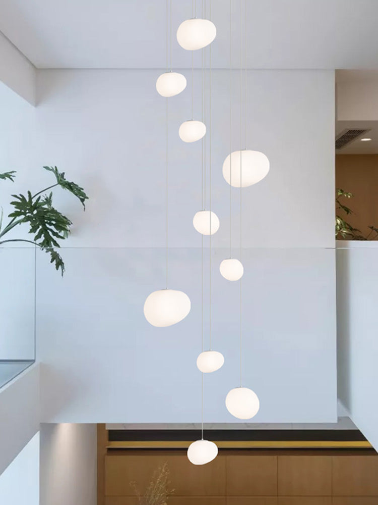 Nordic Stellar Stones Pendant Light for Staircase