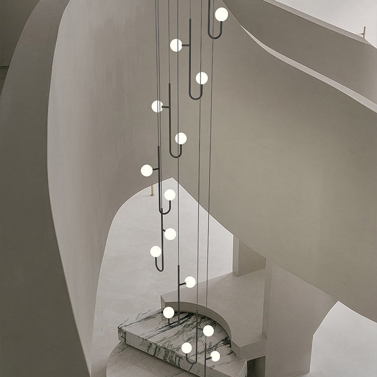 Hooked Staircase Chandelier: Elegant Lighting Fixture