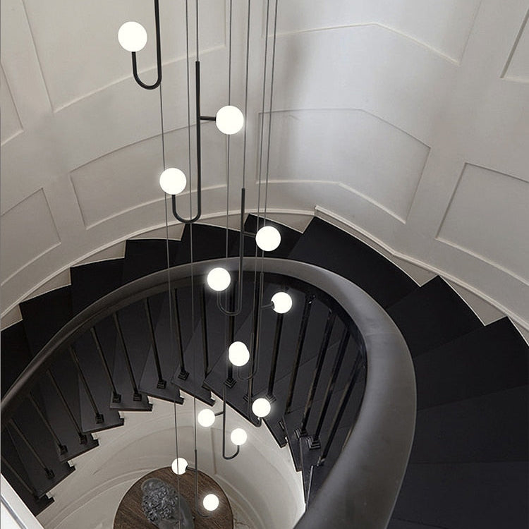 Hooked Staircase Chandelier: Elegant Lighting Fixture