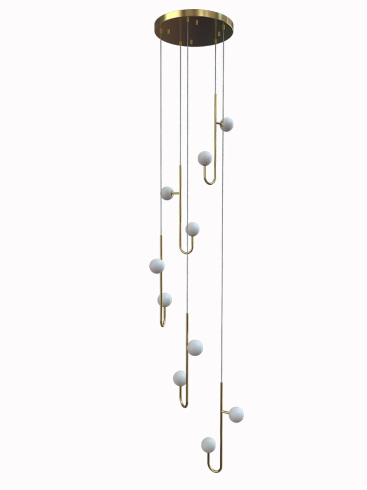 Hooked Staircase Chandelier: Elegant Lighting Fixture