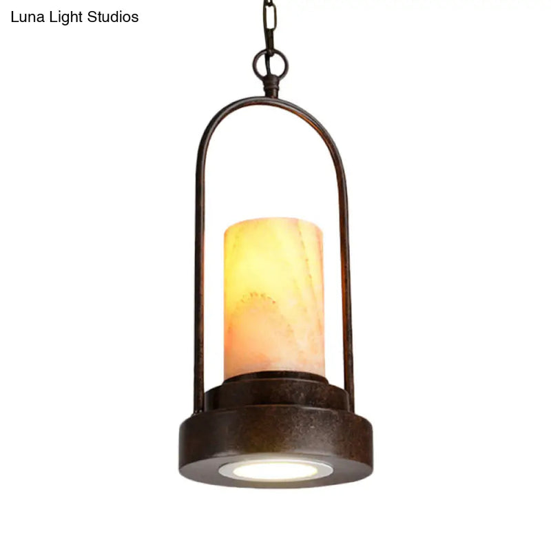 Vintage Industrial Candle 1-Light Hemp Wire LED Pendant Light