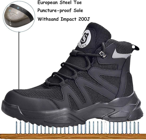 Steel Toe Boots for Men and Women - Ideal for Industrial and Construction Lightweight boots