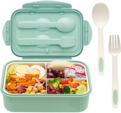 Bento Boxes for All Ages - 1100 ML Capacity Lunch Box with Spoon & Fork for Kids and Adults 
