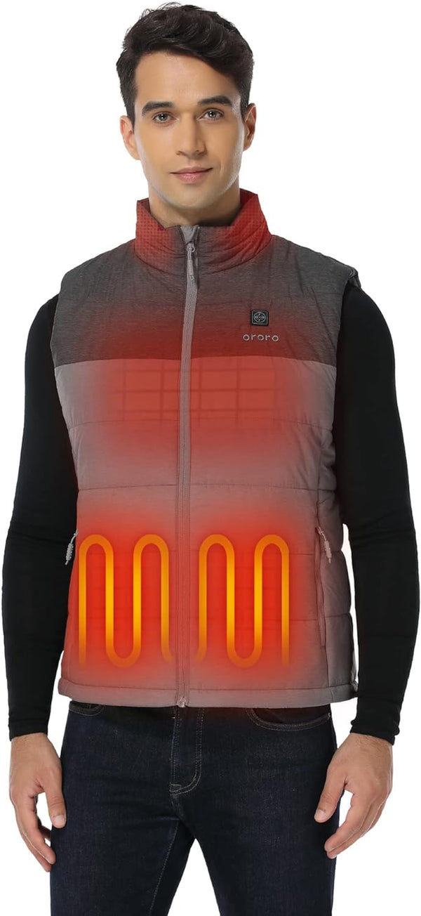 Winter rechargeable Men'S  Heated Vest with Battery Pack