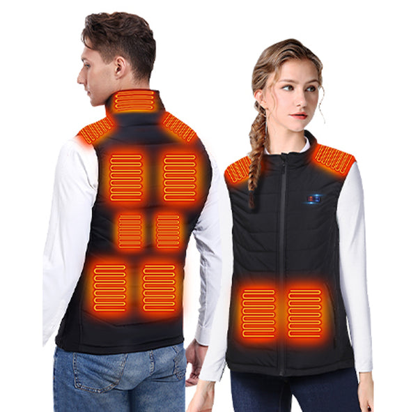 Ultra 11 Heating Zones  Rechargeable USB Heated Vest for Men Women - Electric Warming Clothing for winter for outdoor activities