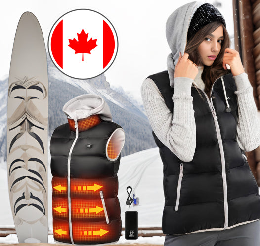 USB Rechargeable Heated Lightweight  Vest for Women with Battery  