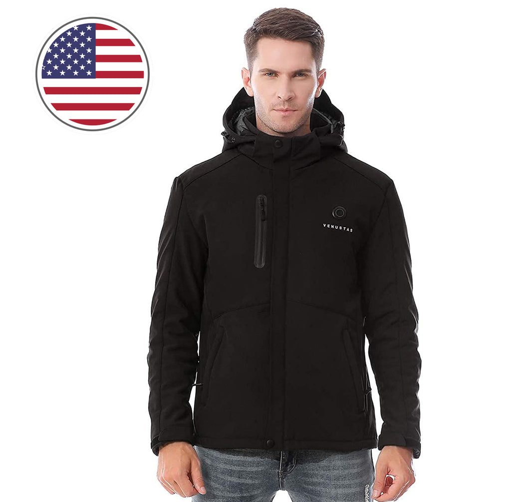 Invincible All Weather Men'S Heated Jacket with Battery, Windproof Insulated Coat 
