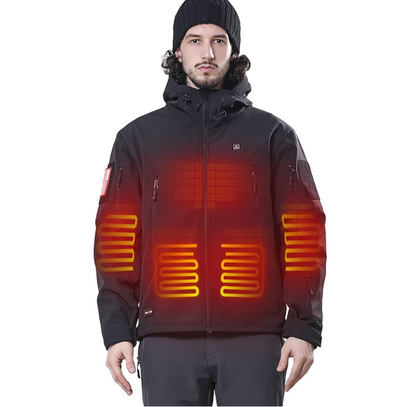 Invincible All Weather Heated Jacket for Men with 12V Battery Winter Coat