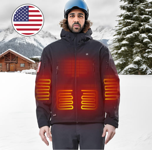 Invincible All Weather Heated Jacket for Men with 12V Battery Winter Coat