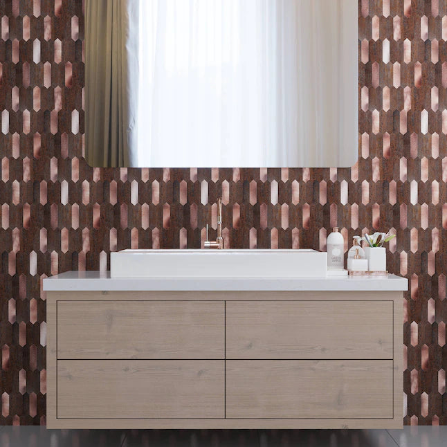 Modern Minimalist Metal Mosaic Tile Wall - BEJUSTSIMPLE
