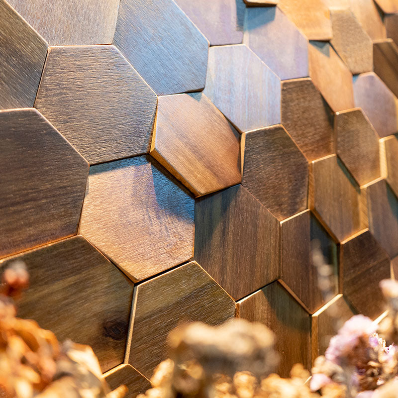 Natural Wood Mosaic Wall Panels - BEJUSTSIMPLE