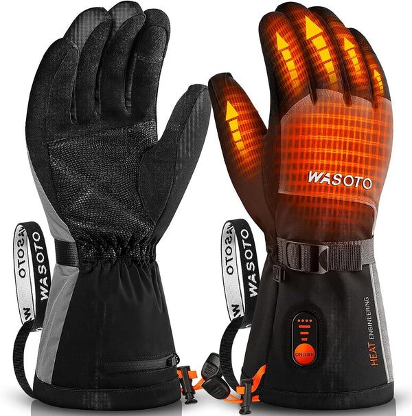 Rechargeable  Touchscreen Waterproof Electric Heated Gloves for Men Women for Winter Outdoor Work Skiing Hiking