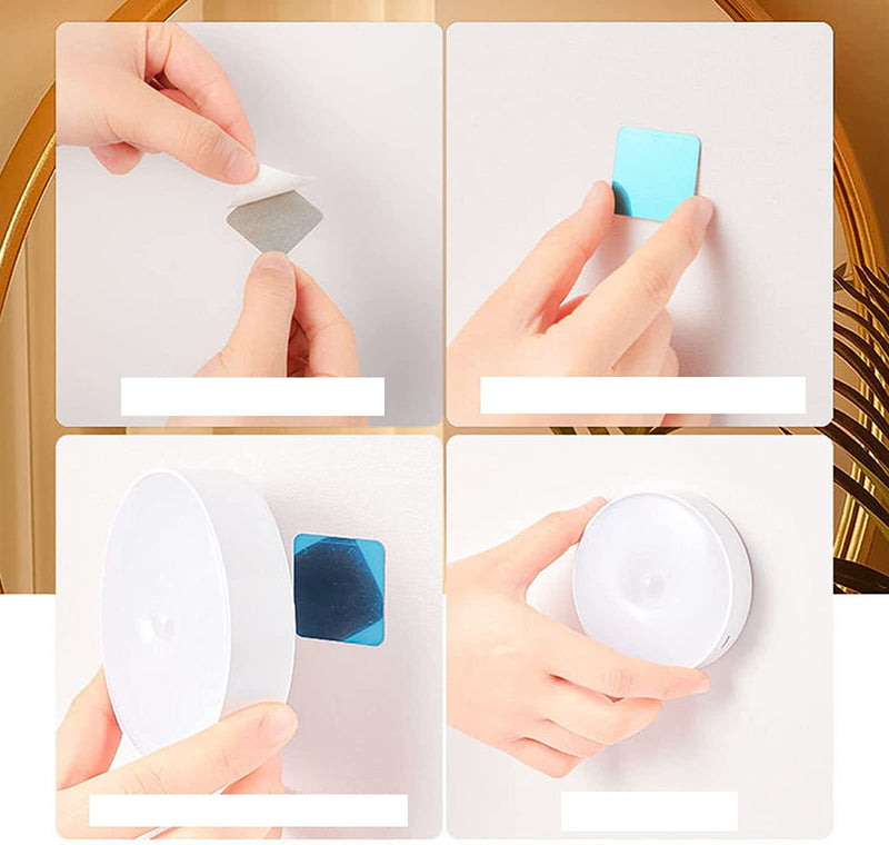 Round rechargeable human body induction wireless light - BEJUSTSIMPLE