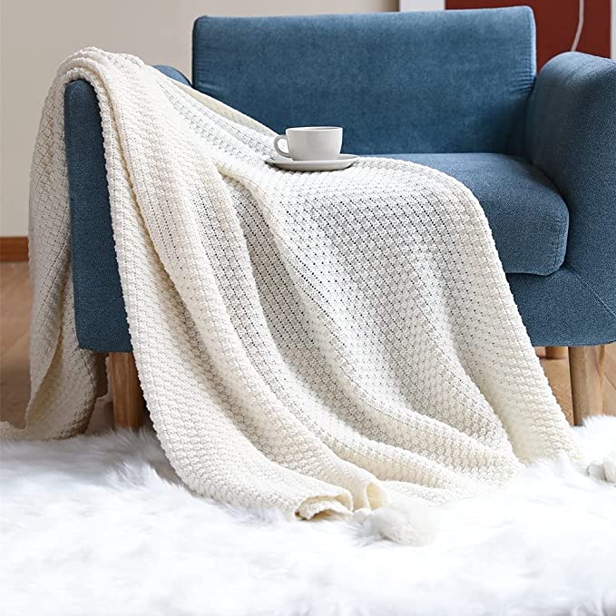 Crochet Hand Knitted Throw Blanket - BEJUSTSIMPLE
