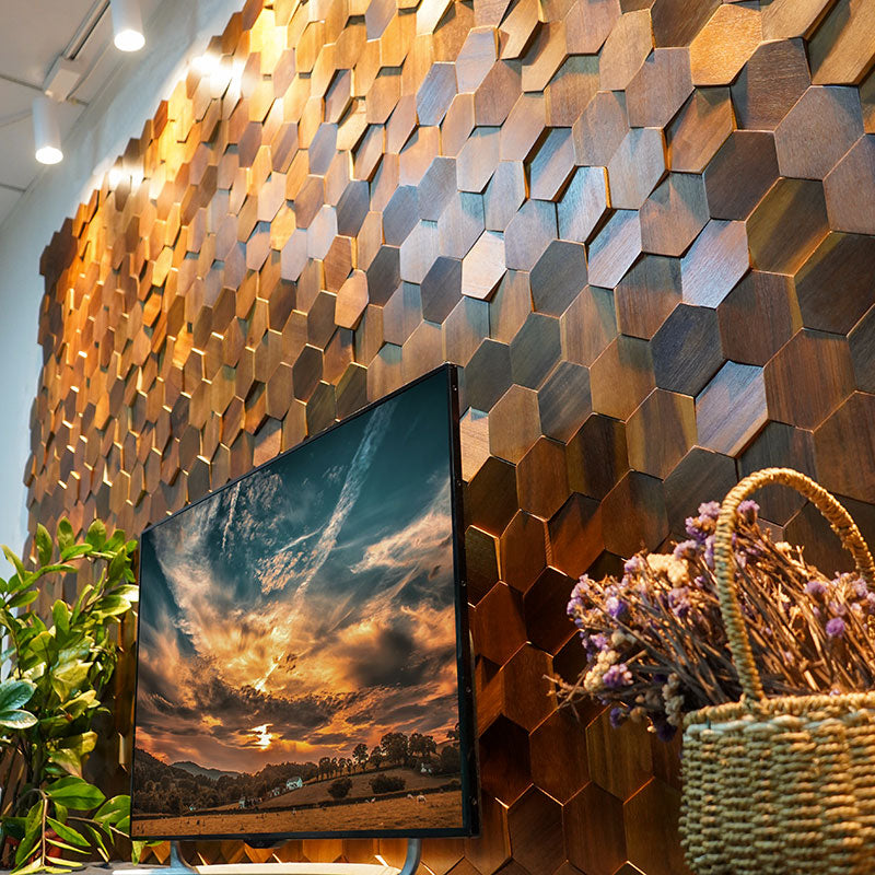 Natural Wood Mosaic Wall Panels - BEJUSTSIMPLE