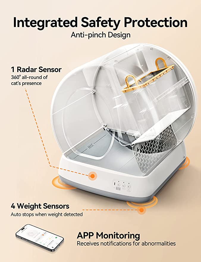 Smart Automatic Cat Litter Box- Self-Cleaning, Odor Isolation with smart control - BEJUSTSIMPLE