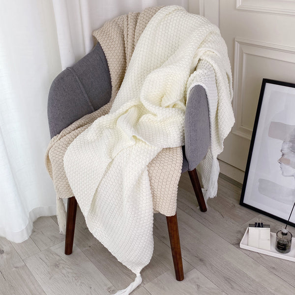 Nordic knitted office nap sofa blanket - BEJUSTSIMPLE