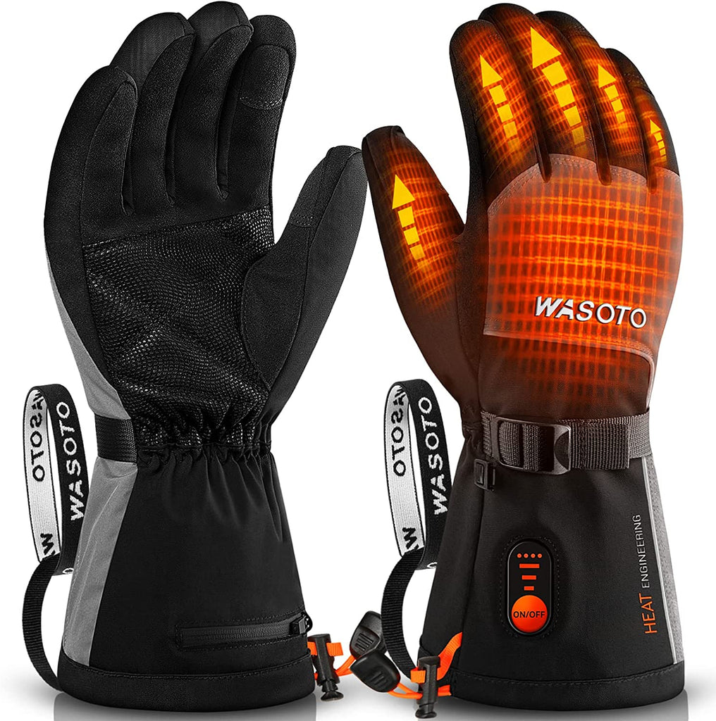 Rechargeable  Touchscreen Waterproof Electric Heated Gloves for Men Women for Winter Outdoor Work Skiing Hiking
