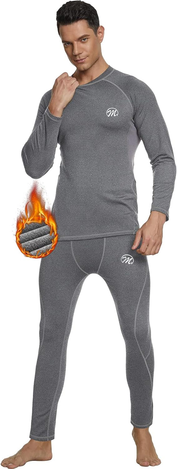 Ultra Thermal Underwear legging for Men, Winter Base Layer Set Tops & Long Johns Winter Ski Cold Weather Gear for Heat Retention