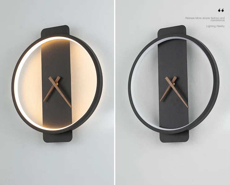 Sconce Wall Lamps Lights Clock - BEJUSTSIMPLE