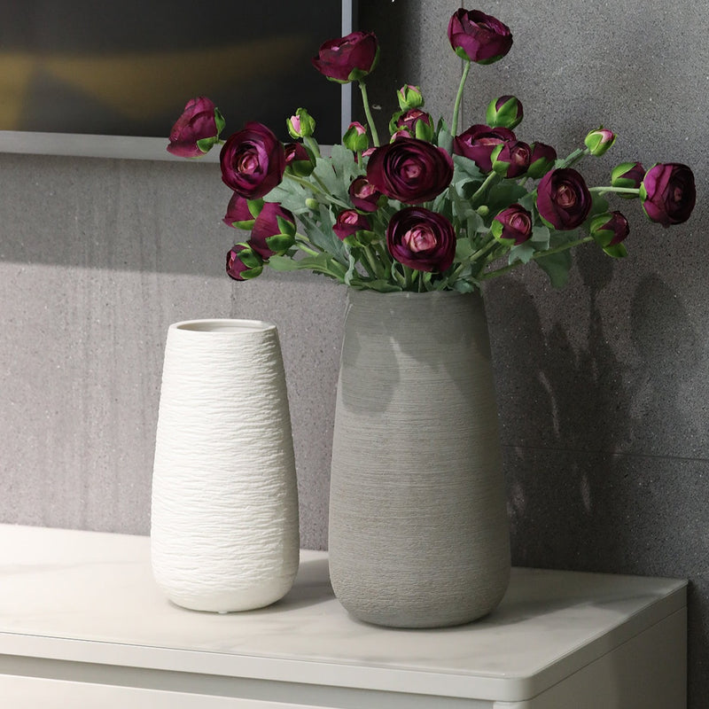 Norah Textured Cream Vase Collection - BEJUSTSIMPLE
