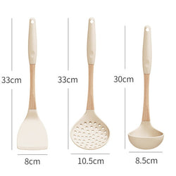 Silicone spatula non-stick pan high temperature resistant Utensil Set - BEJUSTSIMPLE